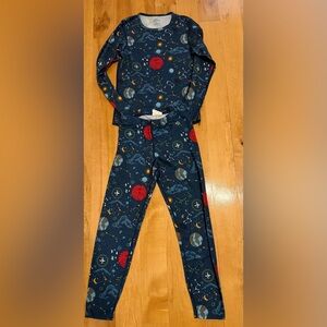 Kids Hot Chillys Space-Themed Base Layer Set (size small)